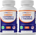 Píldoras de cafeína con L-Theanina – 300 mg por Tablet – 120 Tabletas vegetarianas (Pack of 2, Total 240 Tabletas)