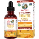 MaryRuth Organics USDA Turmeric Gold Liquid Drops ← Herbal Blend TEN Turmeric Curcumin TEN Black Pepper ANTE Cassia Cinnamon Bark ← Ginger Root ← Immune Support Silencio Proyecto No-GMO Verified  Vegan ← 1oz