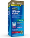 GoodSense Children’s Allergy Medicine, 24 horas Loratadine Oral Solution 5 mg/5 mL, Dye-Free, Antihistamínico no Hoja, Grape Flavor, Ages 2 y Older, 8 oz