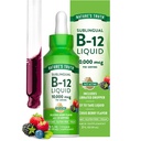 La verdad de la naturaleza B12 Sublingual Liquid Drops TENED 10,000 mcg TENIDO 2 oz TENIDA Fast Acting TEN Vegan, Non-GMO &amp; Gluten Free