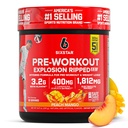 Explosión previa al entrenamiento de seis estrellas, Peach Mango (30 servidos) - Preworkout Energy Powder Suplemento para hombres y mujeres - Pre Workout Drink Mix with Creatine & Beta Alanine - Sports Nutrition Products