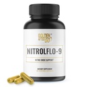 Dorado después de 50 NitrolFlo-9 - Suplemento de óxido nítrico con potencia de la naturaleza con extracto de granada, semillas de uva y S7® - apoya la circulación de nutrientes y energía óptima - 60 cápsulas