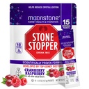 Moonstone Stone Stopper Drink Mix, Cranberry Raspberry, Kidney Stone Prevention, Calcium Oxalate Protector, Desarrollado por los urólogos para mejorar la higiene y apoyar la salud del riñón, 15 Day Supply