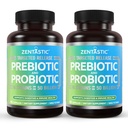 Zentastic Probiotics & Prebiotics Supplement - 50 Billion CFU - for Men &amp; Women’s Immune & Digestive Health - 16 Strains - Shelf Stable - 120 Delayed Release Veggie Capsules