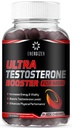 8in1 Booster de Testosterona para Hombres con Tongkat Ali, Fenugreek, Ashwagandha y Magnesium - Mejorar el Libido & Saldo Hormonal, No GMO Hecho en los EE.UU., Cereza Negra, 120 Condes Gummies para Hombres
