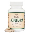 Lactoferrina 250mg por Serving (60 Capsules) Patented Bioferrin Lactoferrin - Suplemento Superior de Hierro para la Deficiencia de Hierro y Apoyo Inmunitario por Suplementos de Madera Doble