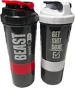Hervidor Genérico Protein Shaker - ShakePro16oz Botella BPA libre con almacenamiento Leak-Proof para Powder/Pills - Ideal para gimnasio y fitness