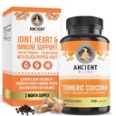 Curcumina Turmérica con Ginger &amp; Bioperine, Curcumina Turmérica con Pimienta Negra &amp; Cueva de Polvo de Ginger crudo Suplemento por la Bienaventuranza Antigua (120 cápsulas)