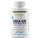 Las hierbas paradisiacas Omega-Sure, Concentrate Omega-3, Aceite de pescado Premium, DHA, EPA, Vegan, No GMO, Gluten Gratis, 60 Conde Vegetarian Softgels