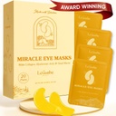 LE GUSHE Gold Under Eye Patches for Puffy Eyes and Dark Circles (20 Pares) - Hidrating Collagen Under Eye Masks with Snail Mucin - Soothing Puffy Eyes Treatment for Women &amp; Hombres - Bridesmaid Gifts