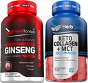 Coreana Red Panax Ginseng 1500mg - High Potency Ginseng for Energy, Performance &amp; Immune Support for Men &amp; Women - Keto Gummies with MCT + Collagen peru Sugar Free ← Anti Aging, Hair Growth & Strong Nails