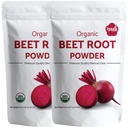 Polvo de remolacha orgánica Iyasa, con base vegetal, vegano, sin gluten, Supercomida de remolacha para hornear y cocinar 1 lb 16 oz 453 gm