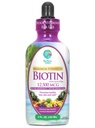 Caídas de biotina líquida de fuerza máxima w / 12,500 MCG – Las mejores vitaminas para el crecimiento rápido del cabello, pérdida del cabello reducida, piel sana y uñas fuertes -5X más Potente que píldoras – Max Absorción, Vegan– 4oz, 30 Serv