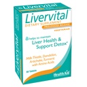 HealthAid LiverVital – Once-Daily Herbal Liver Support with Milk Thistle, Dandelion, Turmeric " Artichoke Plus Methionine, Choline " Inositol ← Vegetarian, 60 Tablets