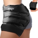 NewGO Ice Pack for Hip Replacement Surgery, Gel Cold Pack Hip Ice Wrap for Hip Bursitis, Sciatica, Flexor Pain, Inflammation, Swelling - Negro
