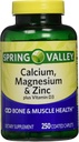Valle de Primavera - Magnesio de Calcio y Zinc, 250 Caplets