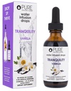 Invenciones puras Tranquility - Apoyos Relajación - Vainilla y manzanilla - gotas de infusión de agua - No Azúcar, Calories o Sweeteners artificiales - 60 porciones - 2oz