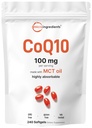 Micro Ingredientes CoQ10 100 mg Por Serving, 240 Softgels peru Coenzyme Q10 (Ubiquinone) Suplemento Silencio Hecho con MCT Oil latitud Non-GMO, Gluten Free