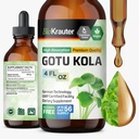 BIO KRAUTER Gotu Kola Tincture - Centella Asiatica Extract - Alcohol y azúcar Gotu Kola Extract gratis - Vegan Drops 4 Fl.Oz.