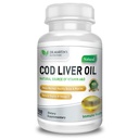 Burpless COD Liver Oil TENIDO 100 Softgels ANTE Fuente natural de Omega 3 ácidos grasos EPA &amp; DHA ANTE Vitamina A &amp; D ANTE Apoyar Cerebro, Corazón, Ojo &amp; Salud Inmune Para articulaciones, Huesos &amp; Musculos Suplemento No AfterTaste
