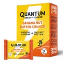 Quantum Energy Square: Energy Bar con Caffeine & 10g Protein. Delicious Healthy Snack On The Go. (Vegan, sin gluten, libre de soja, sin lácteos) - Banana Nut Butter Crunch 8Pk