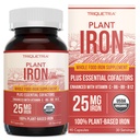 Suplemento Orgánica de Hierro ← Cofactores Minerales Alimentarios enteros, 25 mg Elemental Silencioso Absorción mejorada Más Vitaminas de Sangre – Forma suave – Apoya Niveles saludables &amp; Sangre Salud – 90 cápsulas