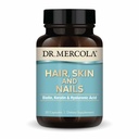 Dr. Mercola Hair, Skin and Nails - Proporciona Biotina, Keratina & Ácido Hialurónico - Calidad Premium - Apoya el envejecimiento saludable - No GMO, libre de gluten &amp; libre de soja - 30 cápsulas (30 piezas)