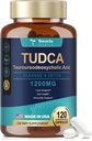 TUDCA Bile Salts Liver Support Supplement 1200mg, 120 Capsules, for Enhanced Liver & Gallbladder Health, Natural, Vegan, Pure Tudca Powder Capsules