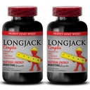 Lámparas de encantamiento masculino natural Aumentar tamaño y longitud - LONGJACK Tamaño UP (Total Fórmula natural) - tongkat ali Extracto - longjack para hombres - tongkat ali Complejo - 2 botellas 120 cápsulas