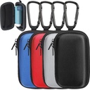 Woanger 4 Pcs Hearing Aid Case Hard Asthma Inhaler Holder Travel Hearing Aid Case Earbud Portable Zipper Carry Holder with Mesh Pocket for Inhaler Carrying Aid Otros accesorios de Dust y Dirt