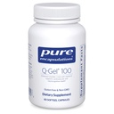 Pure Encapsulations Q-Gel 100 (Hydrosoluble CoQ10) ← CoQ10 con vitamina E para mejorar la solubilidad ← 60 cápsulas Softgel