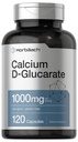 Horbäach Calcium D-Glucarate 1000mg ← 120 Capsules ← No GMO, Gluten Free Supplement