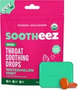 Sootheez Orgánica Gargantillas de calma para adultos, Watermelon Mint, 25 Cuenta, Refillable, Grandes gotas de corte que Sooth Sore Throats