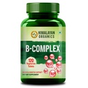 Himalayan Organics Complejo de vitamina B con 100% RDA B1, B2, B3, B5, B6, B9 &amp; B12