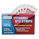 Vitamina B12 Strips 10 Pack ← Easy Oral Dissolvable Mint Flavored Strips TEN 1500 mcg Strips ANTE VIT B12 Dissolve Under Tongue ← Methylcobalamin B-12 Vitamina Fórmula Silencioso
