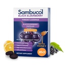 Sambucol Black Elderberry Throat Lozenge - Sambucus Elderberry Lozenges Con Vitamina C, Zinc &amp; Honey, Ayuda a Soothe a Scratchy Throat, High Antioxidants, Gluten-Free - 20 Con