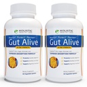 Gut Alive - All Natural Support to Fight IBS, Heartburn, Acid Indigestion, Acid Reflux, Bloating & Gas. Fórmula única (60 Cuenta (Pack of 2))