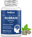 NuBrain Booster - Suplemento Cerebro para Booster, Memoria, Enfoque " Clarity Support with St. John’s Wort, Ginkgo Biloba, Bacopa " Más - 60 Vegan Capsules ← 1 Mes de Suministro
