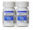 Fiable-1 Laboratorios Meclizine 25 mg Enfermedad de la Moción Genérica de Bonina (100 Tablas Chewable Cada (2-Pack) - Prevent Nausea, Vomiting, and Dizziness Caused by Motion Sickness