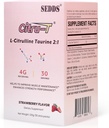 L-Citrulline Taurine 2:1, Strawberry-Flavored L Citrulline Powder Suplementos Citrulline, Vegan Taurine Powder, Caffeine Free, Gluten Free, 30 Pack