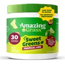 Increíble Grass Sweet Greens and Superfoods Powder for Digestive Health, Greens Powder, Digestive Enzymes, Probiotics, Spirulina, Clorella, Tropical Lime, 30 Servings