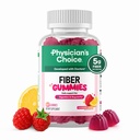 Gummies de fibra para la salud digestiva & regularidad - sabor de limón a frambuesa - No azúcar añadido " Vegan - fibra prebiótica de corbata natural - Gummy diario para adultos, mujeres y hombres - 60CT