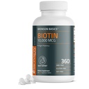Bronson Biotina 10.000mcg, soporta cabello saludable, piel y uñas, vegetariano, no GMO, 360 Tabletas