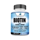 American Standard Supplements Biotin 20,000mcg con Keratin, Coconut Powder y Zinc, Biotin Supplement for Women and Men,120 Veggie Capsules, 120 Day Supply