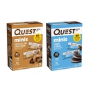 Quest Nutrition Mini Protein Bares Bundle, Chocolate Chip Cookie Dough y Cookies &amp; Cream, Alta Proteína, Baja Carb, Keto Friendly, 14 Cuenta cada