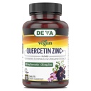 DEVA Vegan Quercetina 500mg Plus 25mg Zinc con extractos de arándano, equinácea y orégano - Sin ingredientes animales - 90 Tabletas, 1-Pack