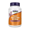 Ahora Suplementos Alimentarios, Quercetina NAC y Zinc, Apoyo Inmunitario y Respiratorio*, 1000 mg NAC, 500 mg Quercetina, 15 mg Zinc, 90 cápsulas Veg