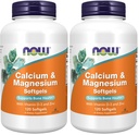 AHORA Suplementos de alimentos, calcio y magnesio con vitamina D-3 y zinc, apoya la salud ósea*, 120 Softgels, (Pack de 2)