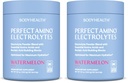 BodyHealth PerfectAmino Electrolytes Powder No Sugar, Hidration Fasting Keto Zero Sugar Electrolytes Drink Mix with Trace Minerals - NSF Certified for Sport - Watermelon - 66 Servings (Pack of 2)