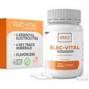 GREZ Elec-Vital Electrolyte Capsules - 8 electrolitos esenciales y minerales de traza clave - Sugar gratis - Flavorless - Hydration Mineral Supplement Support - 90 cápsulas para 30 días